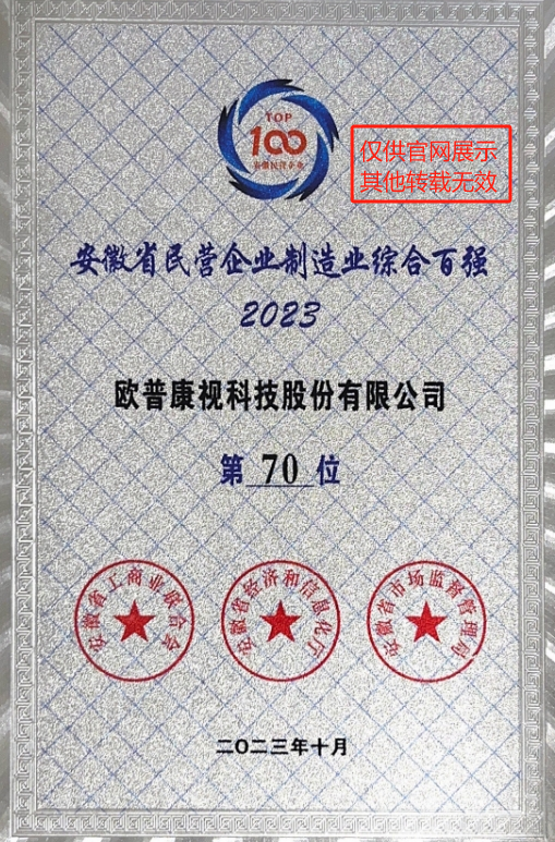 安徽省民營企業(yè)制造業(yè)百強(qiáng)